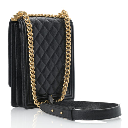 Chanel Caviar Quilted North South Boy Flap Black 3 of 9