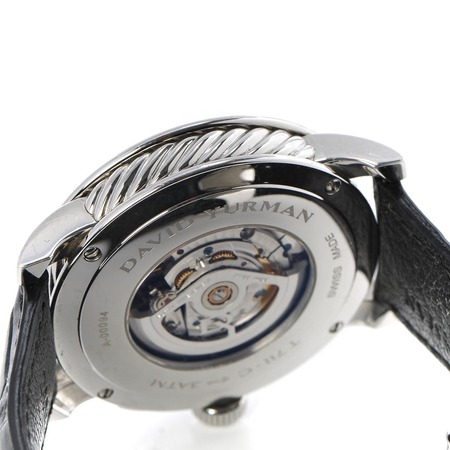 Stainless Steel Alligator 46mm Classic Chronograph Automatic Watch Black