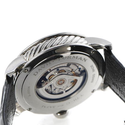 David Yurman Stainless Steel Alligator 46mm Classic Chronograph Automatic Watch Black 6 of 9