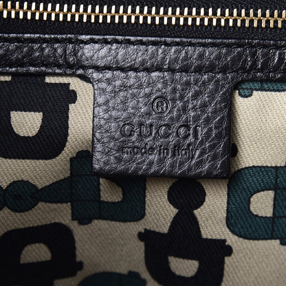 Gucci Pebbled Calfskin Guccissima Trim Medium Signoria Hobo Black 6 of 17