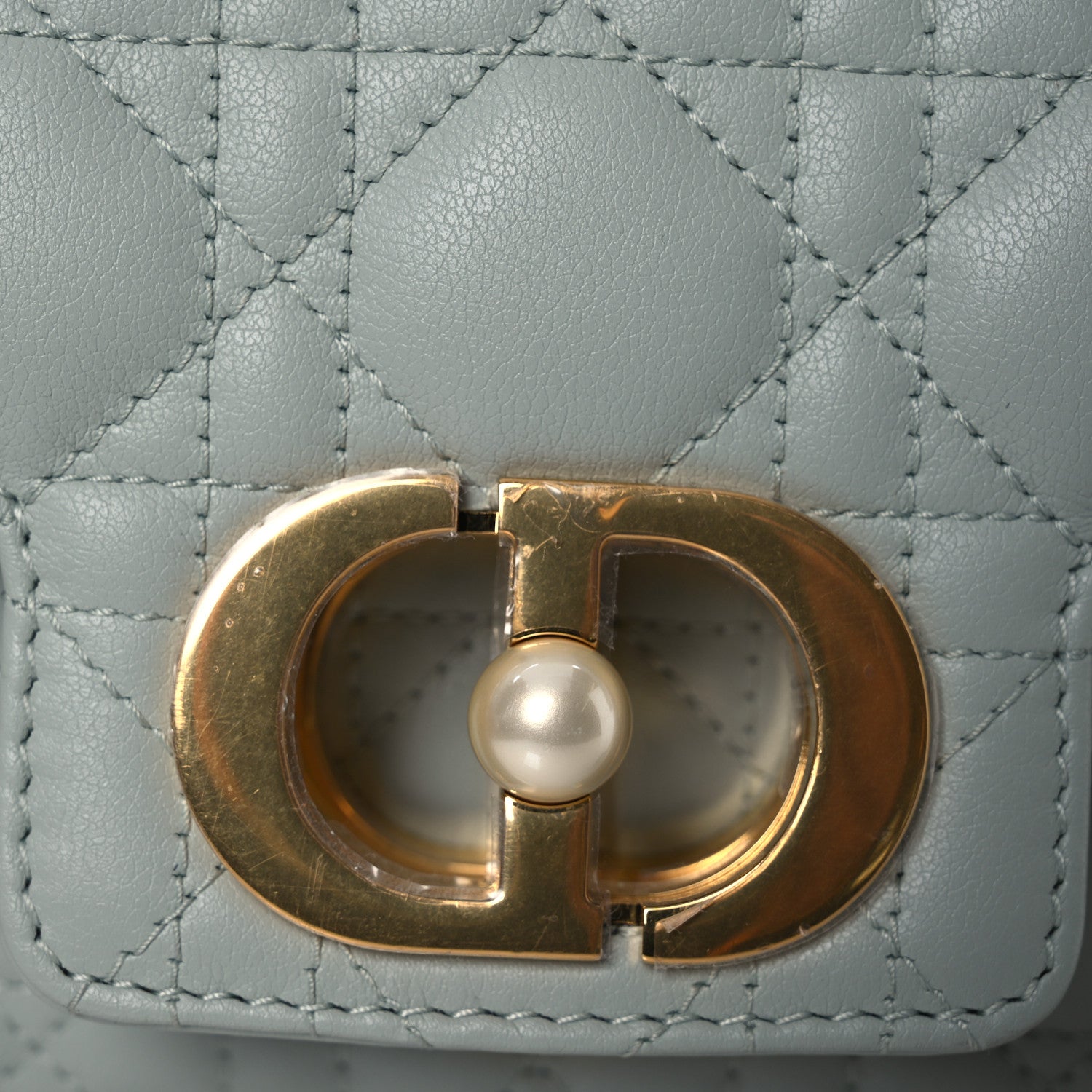 Christian Dior Lambskin Cannage Small Jolie Top Handle Bag Pistachio 11 of 11