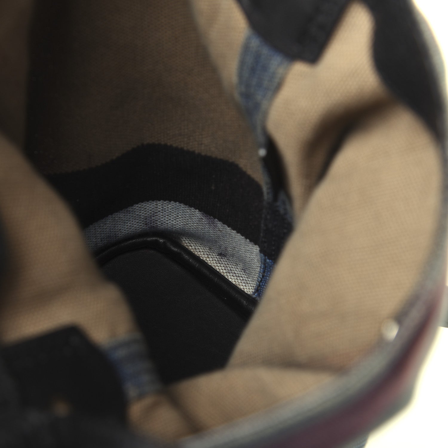 Burberry Overdyed Canvas Mega Check Mini Ashby Hobo Ultramarine Blue 10 of 23