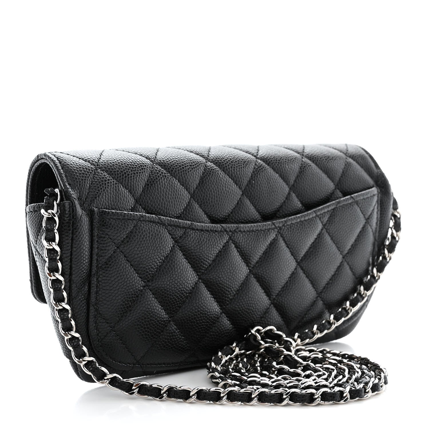 Chanel Caviar Quilted Glasses Case With Chain Black 3 of 12
