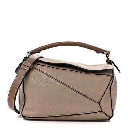 Loewe Grained Calfskin Small Puzzle Bag Sand Mink 1 of 10