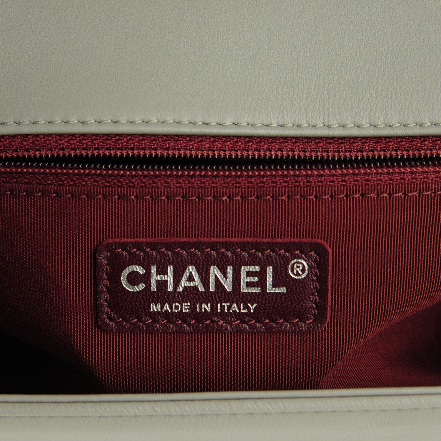 Chanel Calfskin Chevron Quilted New Medium Boy Flap Grey 7 of 9