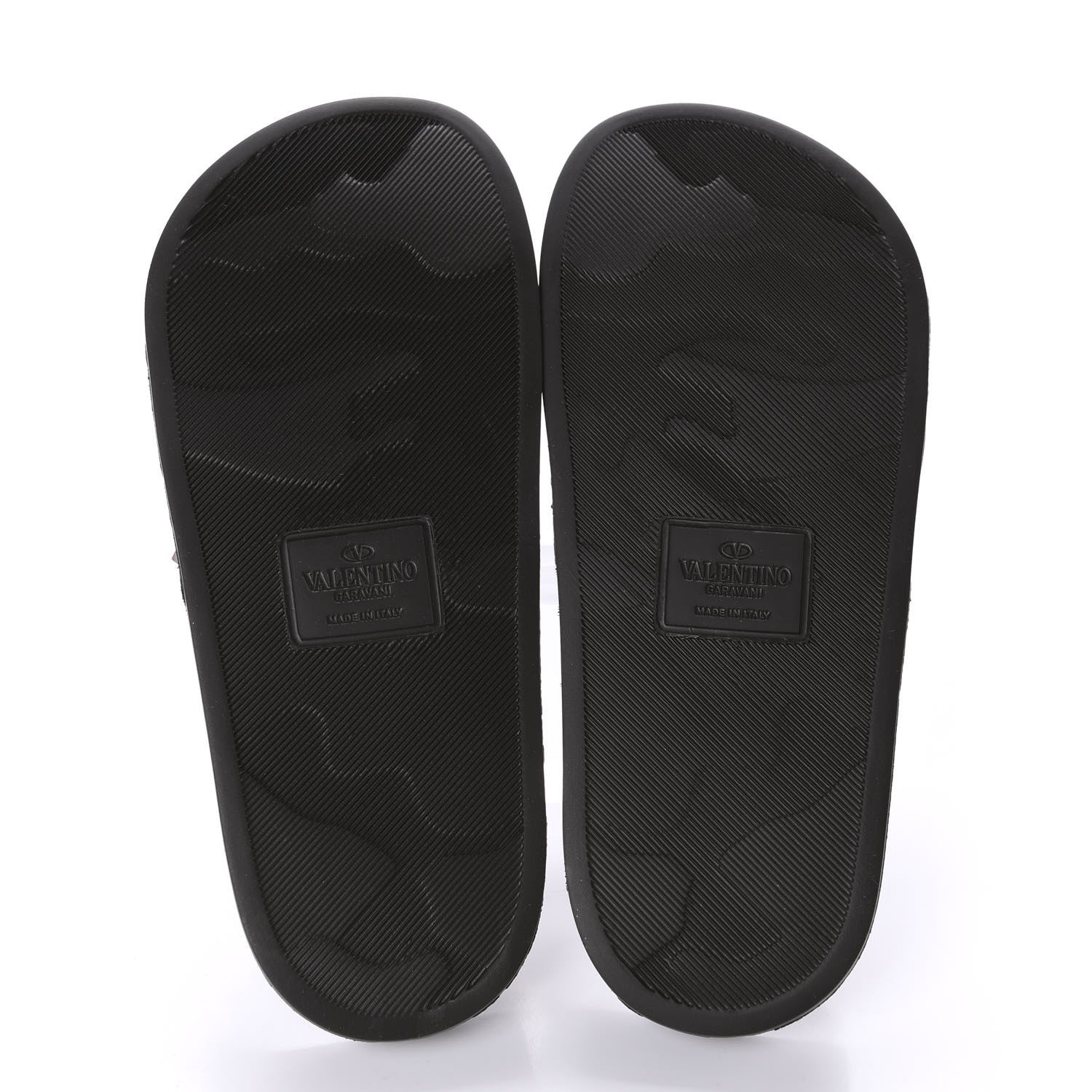 Valentino Garavani Rubber Rockstud Slide Sandals 36 Black 5 of 9