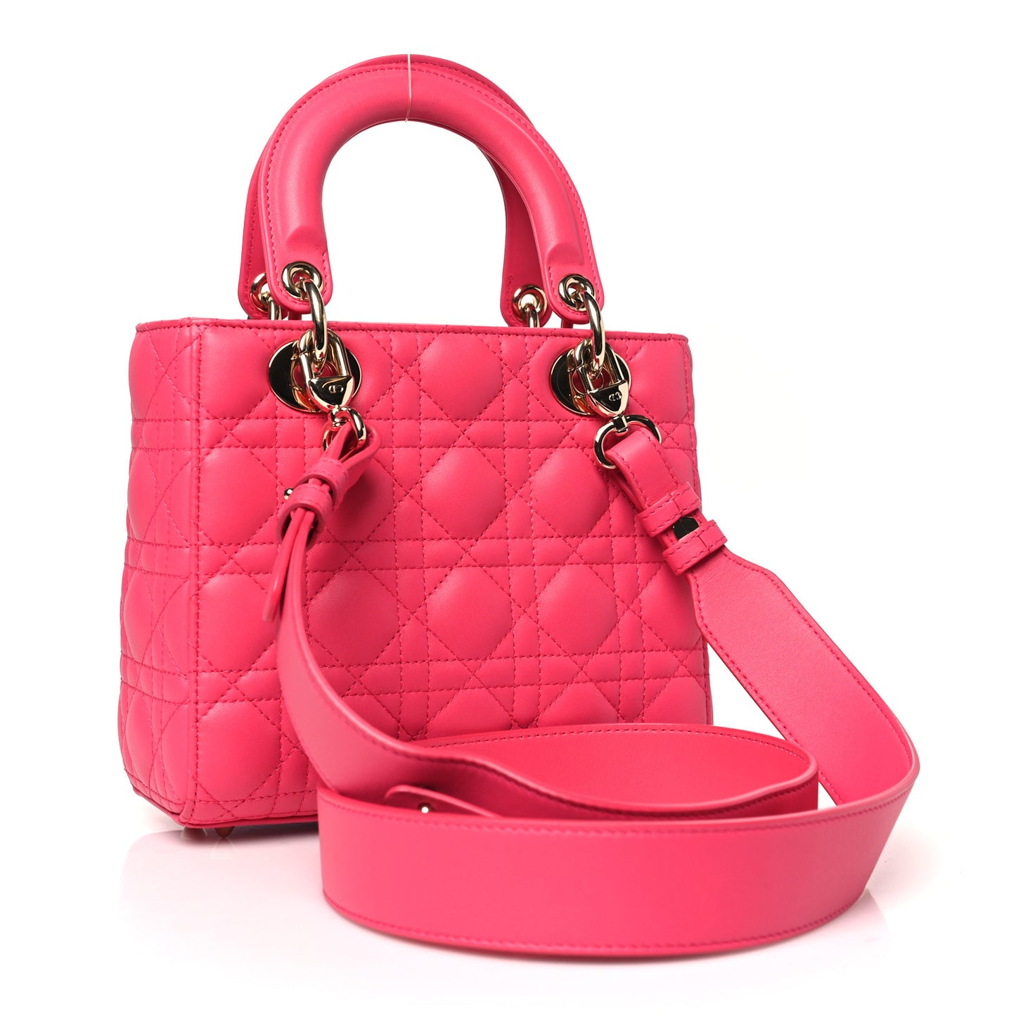 Lambskin Cannage Small My ABCDior Lady Dior Fraise
