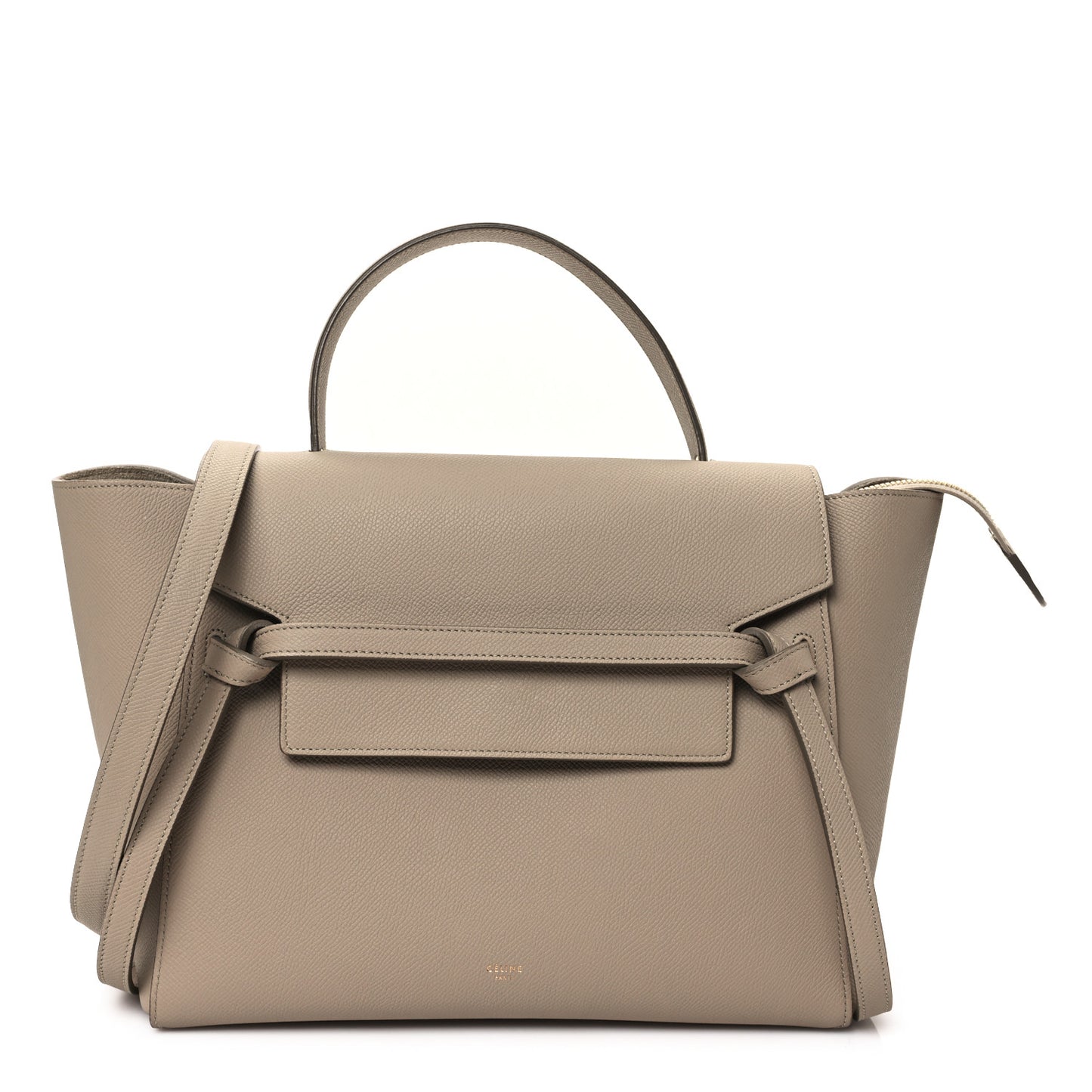 Grained Calfskin Mini Belt Bag Light Taupe