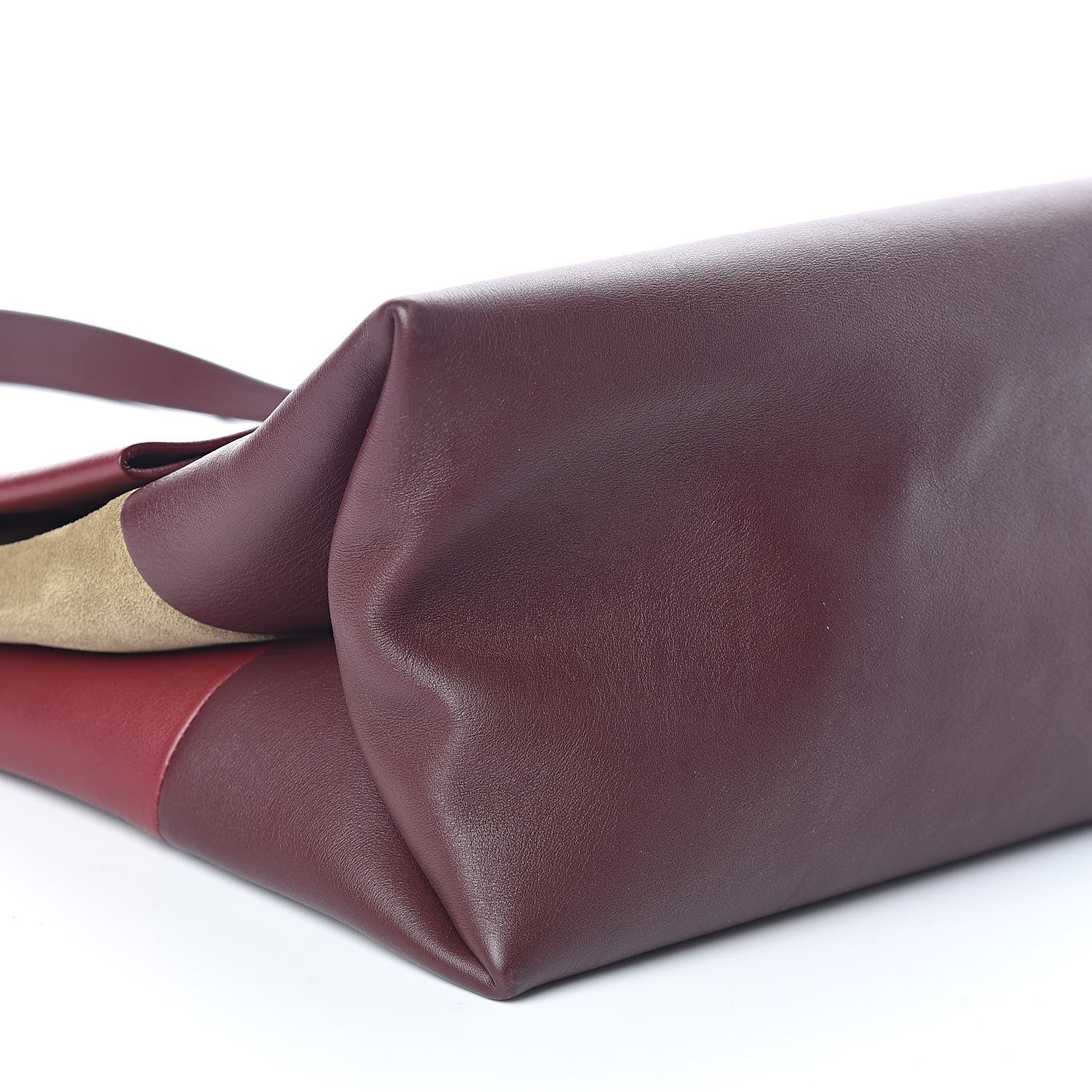 Celine Calfskin Suede All Soft Shoulder Bag Burgundy 7 of 8