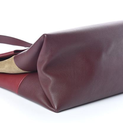 Celine Calfskin Suede All Soft Shoulder Bag Burgundy 7 of 8