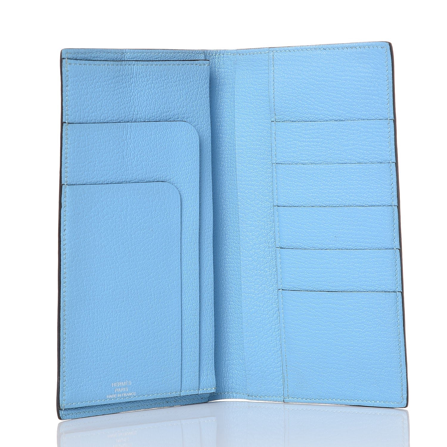 Hermes Chevre Mysore Evelyne Long Wallet Bleu de Galice Celeste 5 of 7