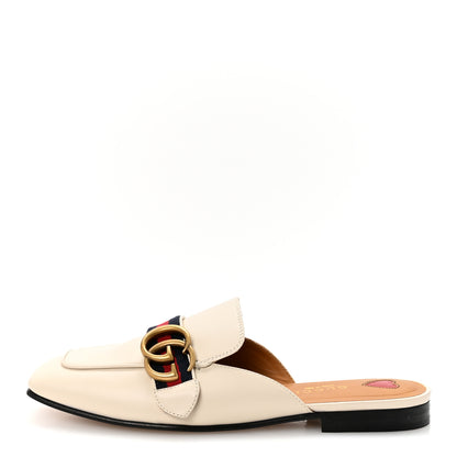 Gucci Calfskin Web Womens Peyton GG Slippers 36.5 Mystic White 1 of 10