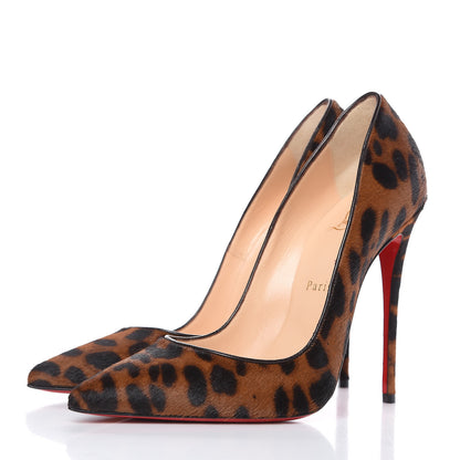 Christian Louboutin Pony Hair So Kate 120 Pumps 38.5 Leopard Black 3 of 8