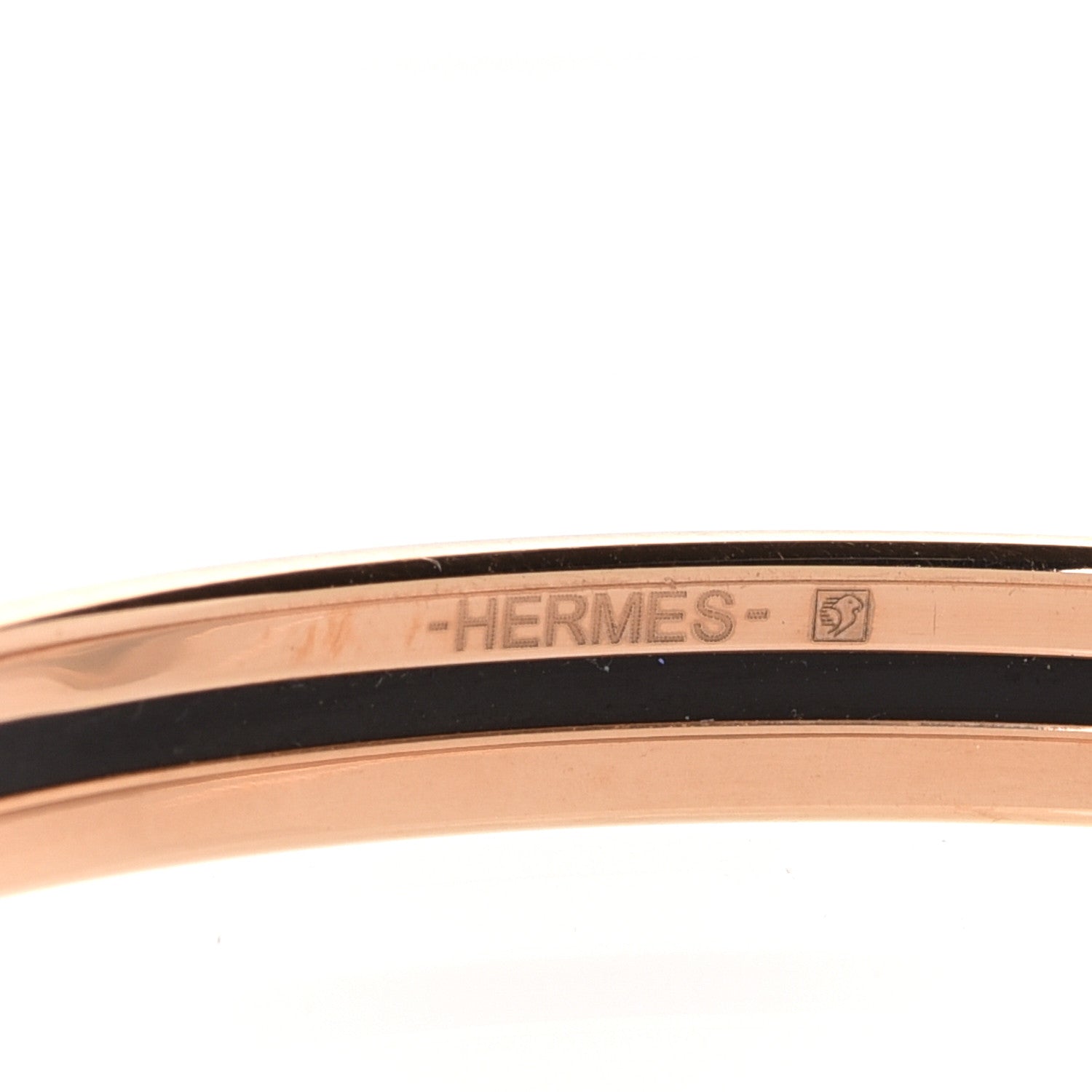 Hermes Enamel Printed Extra Narrow Printed Bracelet 62 Rose Patch 4 of 5