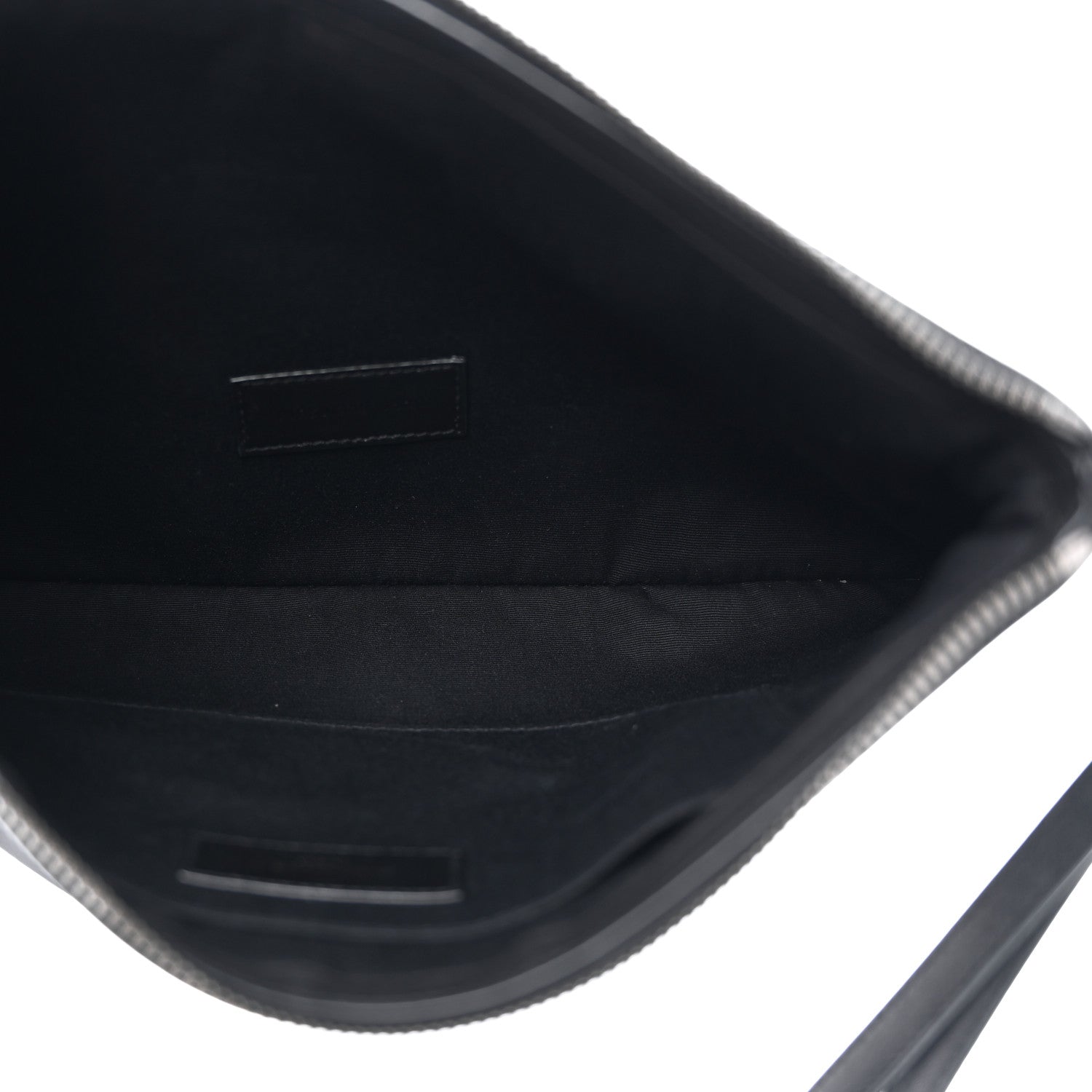 Saint Laurent Linen Canvas Rive Gauche Zipped Pouch Black 5 of 8