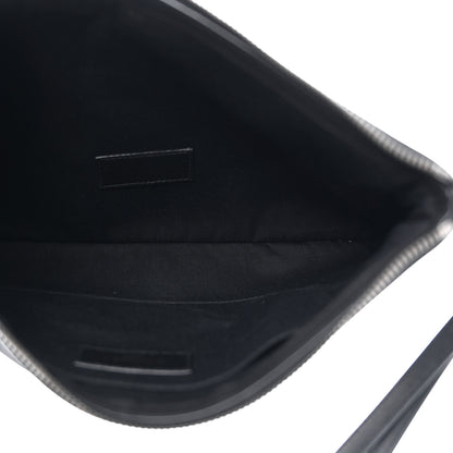 Saint Laurent Linen Canvas Rive Gauche Zipped Pouch Black 5 of 8
