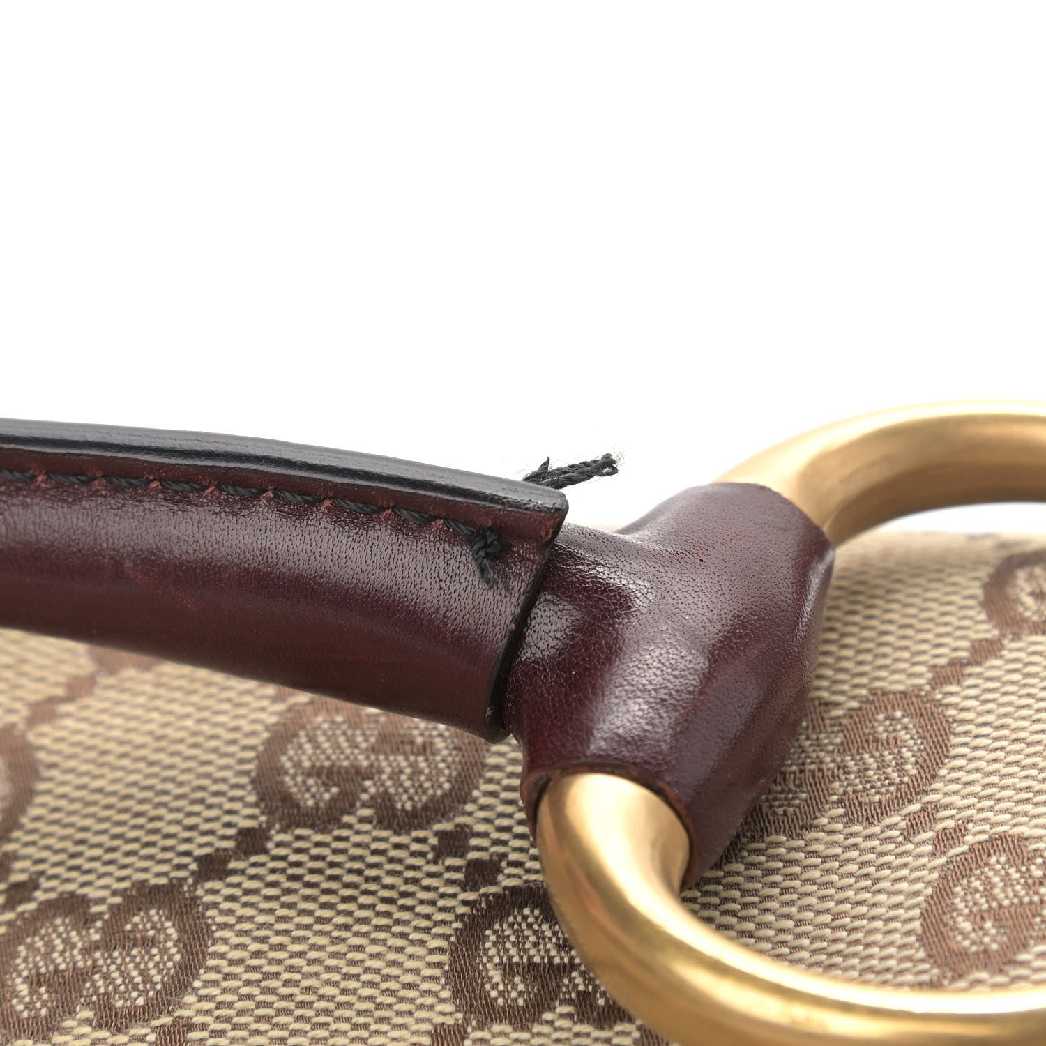 Gucci Monogram Studded Horsebit Clutch Bordeaux 12 of 12