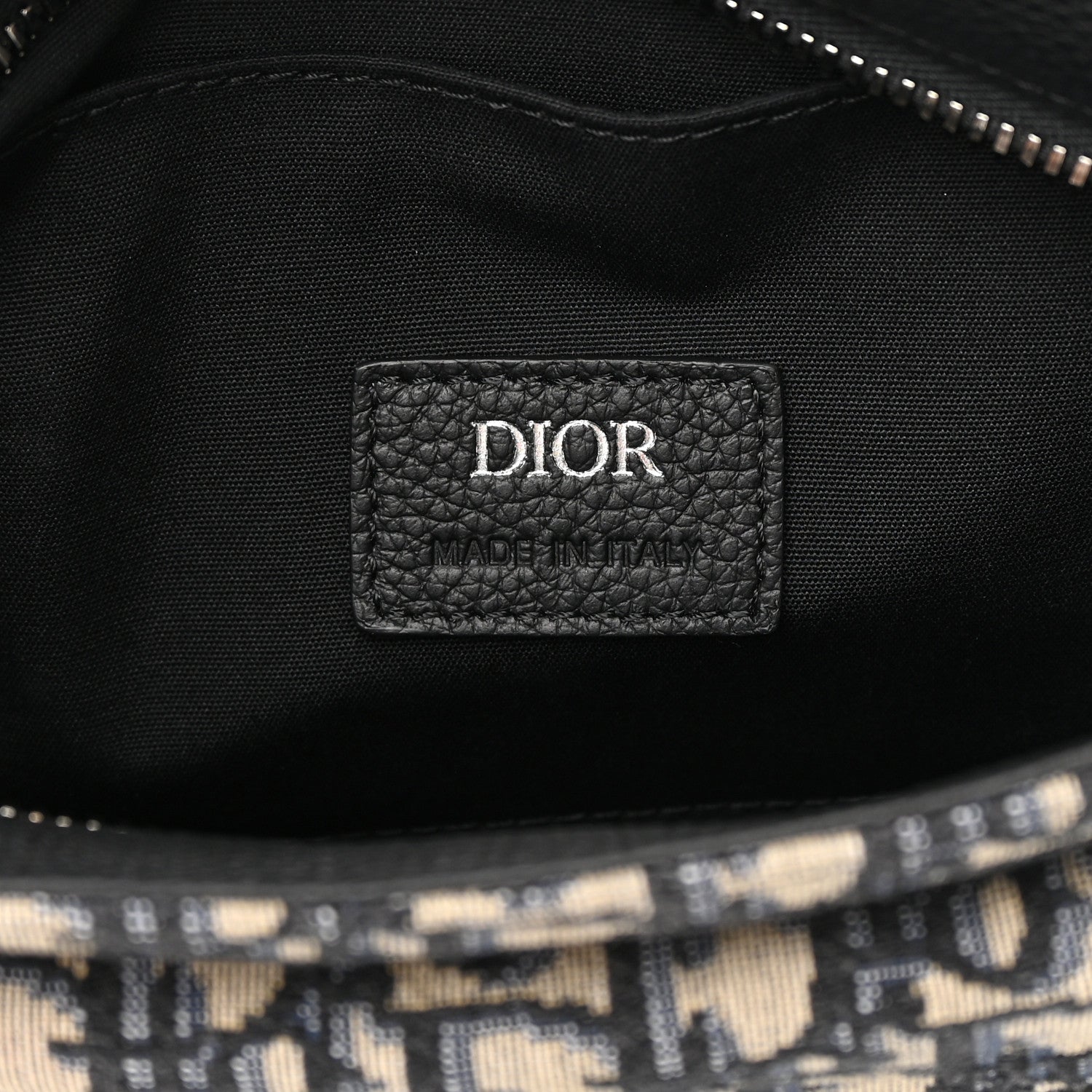 Christian Dior Oblique Mini Soft Saddle Bag Beige Black 5 of 12