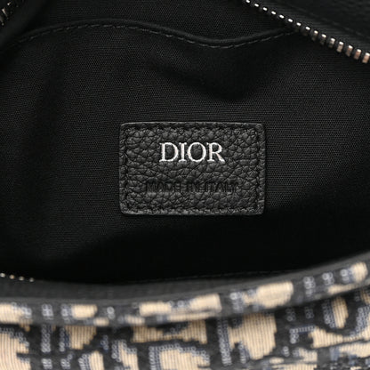 Christian Dior Oblique Mini Soft Saddle Bag Beige Black 5 of 12