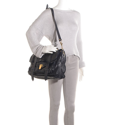 Proenza Schouler Lambskin PS1 Large Satchel Midnight 5 of 12