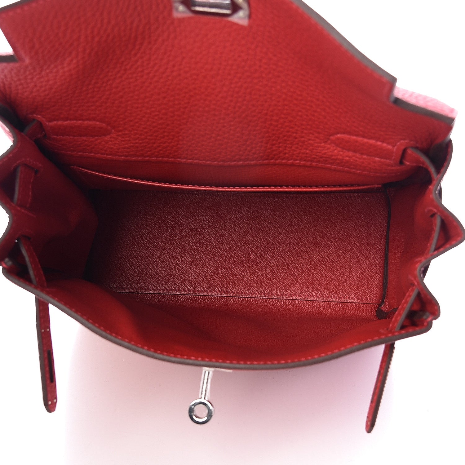 Hermes Taurillon Clemence Kelly Ado Backpack Rouge Casaque 5 of 10