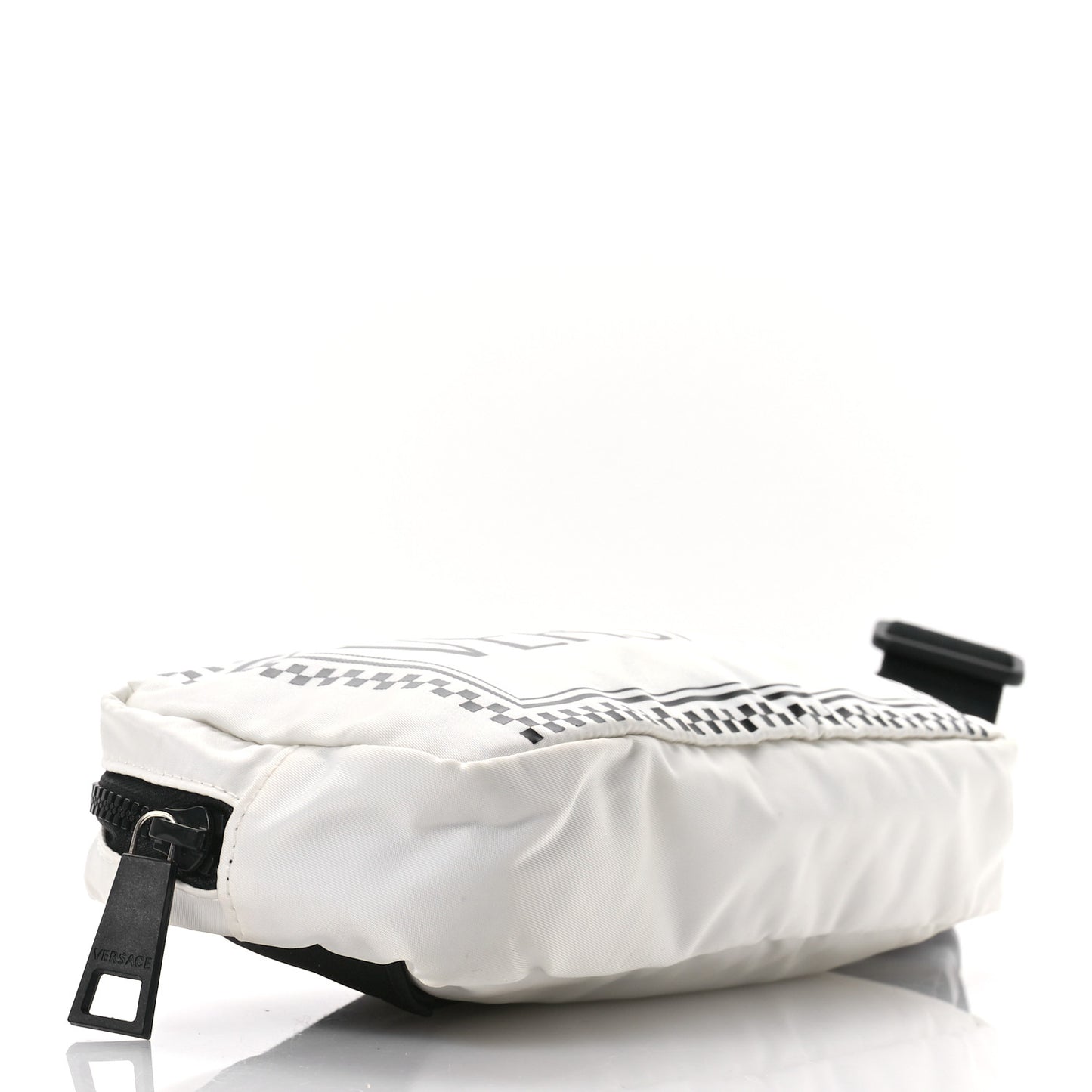 Nylon Logo Two Tone Belt Bag White