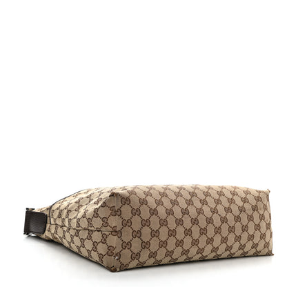 Gucci Monogram Web Medium Flat Messenger Bag Brown 3 of 17