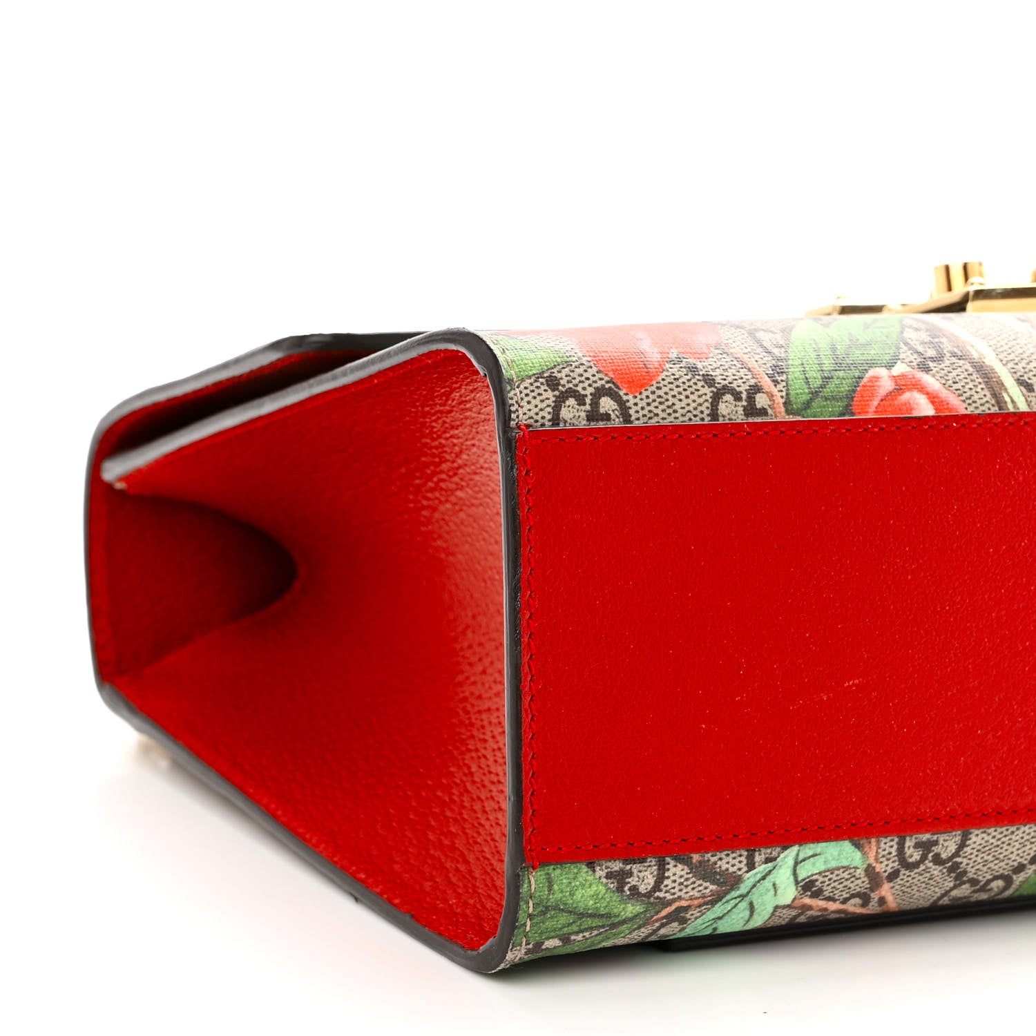 Gucci GG Supreme Monogram Tian Medium Padlock Shoulder Bag Beige Multicolor New Acero 9 of 12