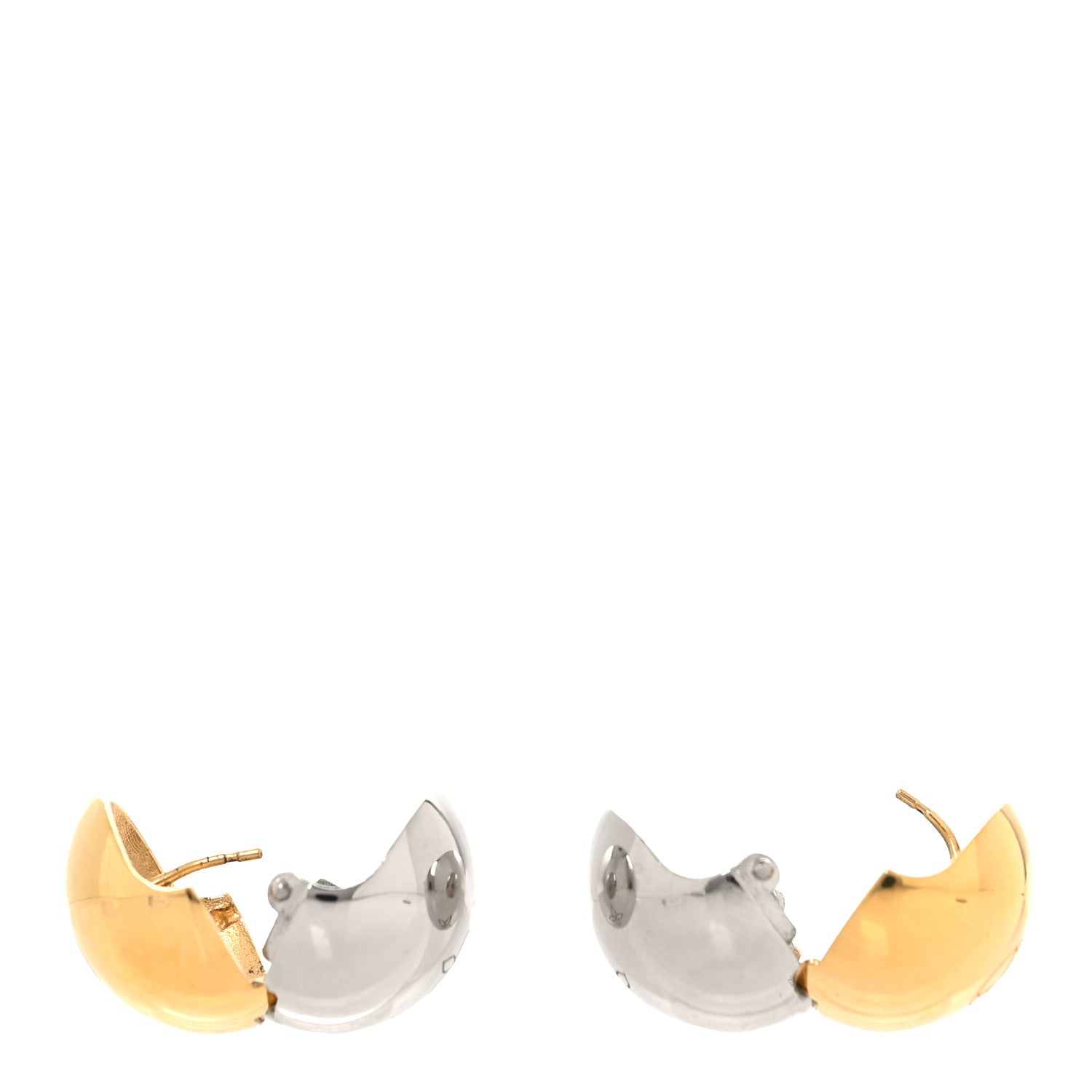 Louis Vuitton Metal Pearl Planete LV Earrings Gold Silver 6 of 10