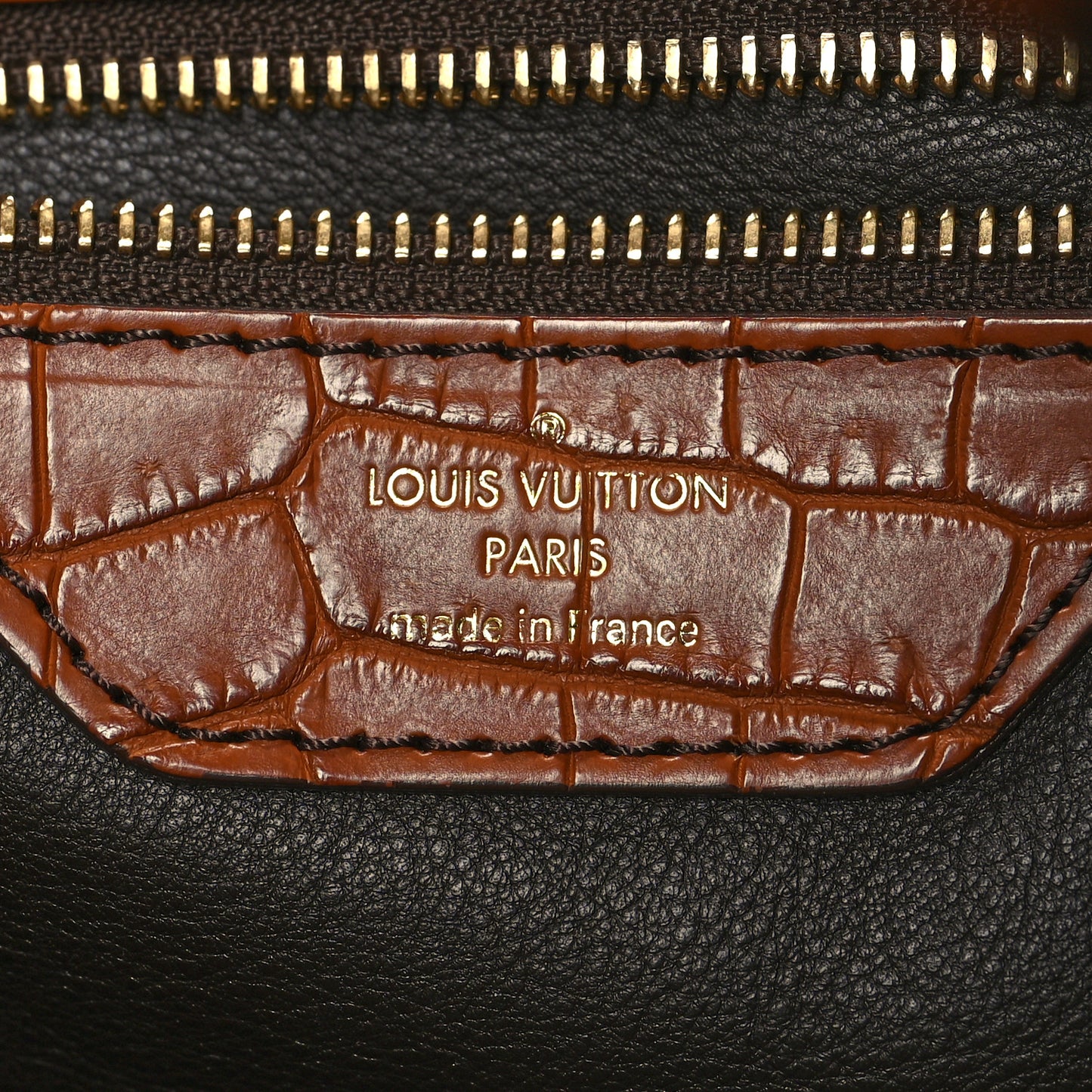 Monogram Alligator Trim Mahina XL