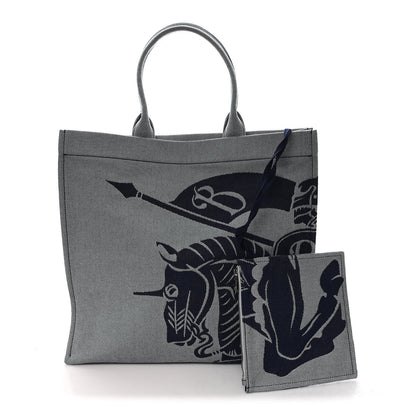 Burberry Canvas Large EKD Square Tote Knight 3 of 12