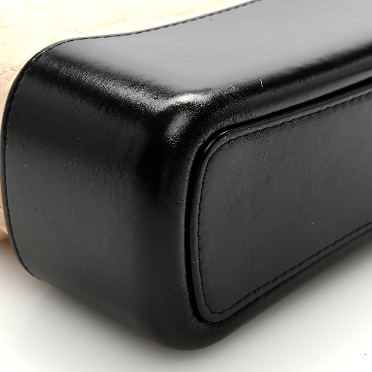 Chanel Aged Calfskin Quilted Medium Gabrielle Hobo Beige Black 8 of 9