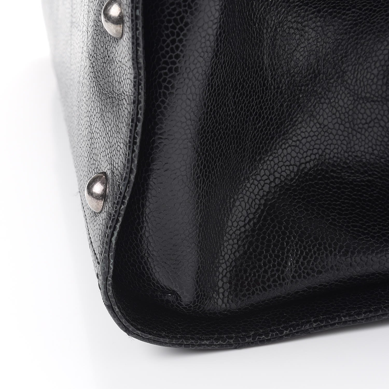 Chanel Crumpled Grained Calfskin Quilted CC Crave Tote Black 13 of 14
