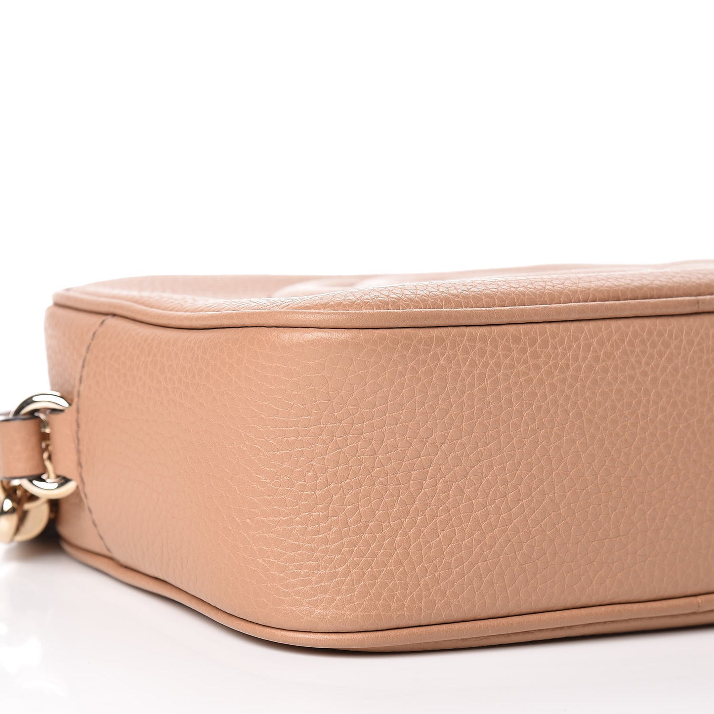 Pebbled Calfskin Small Soho Disco Bag Rose Beige