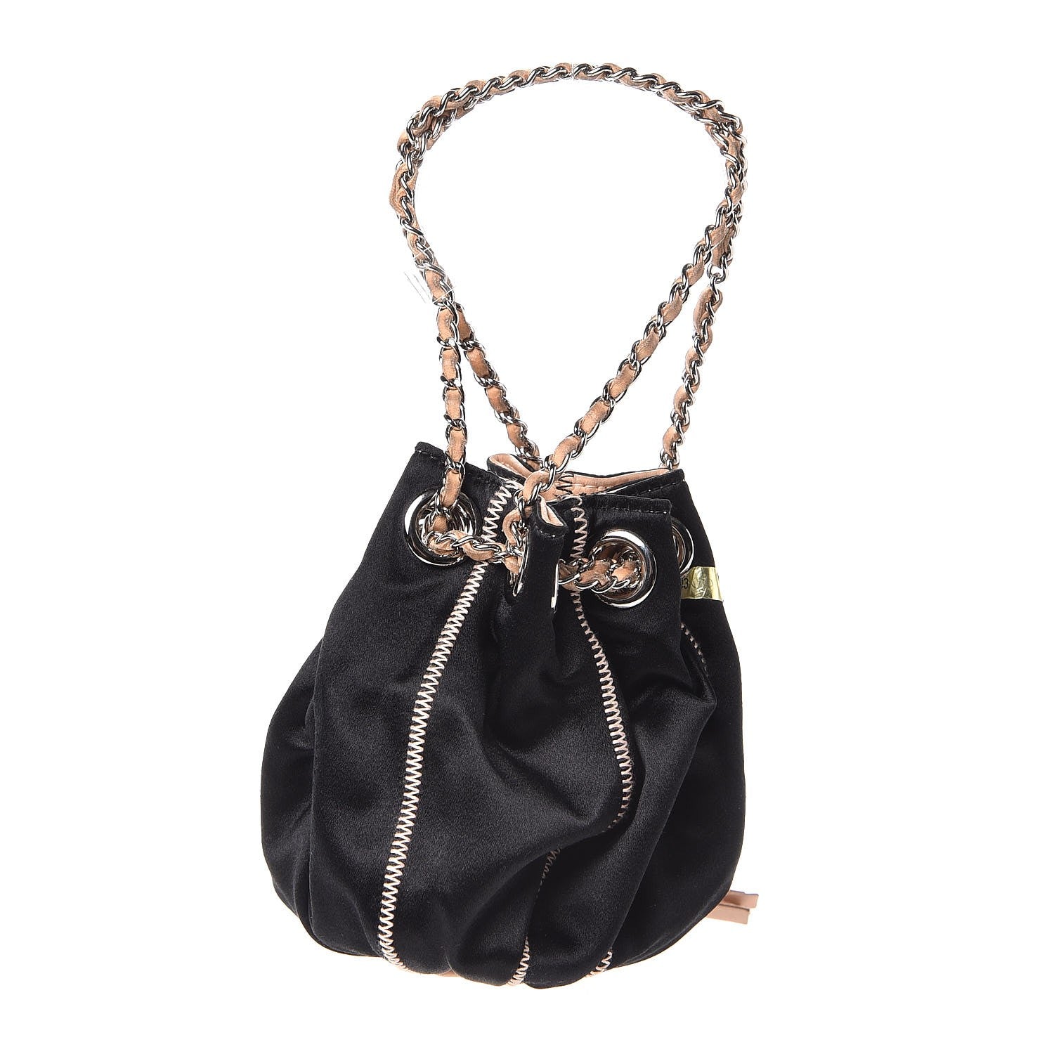 Chanel Lambskin Satin Reversible Mini Sac Cordon Light Pink 7 of 11