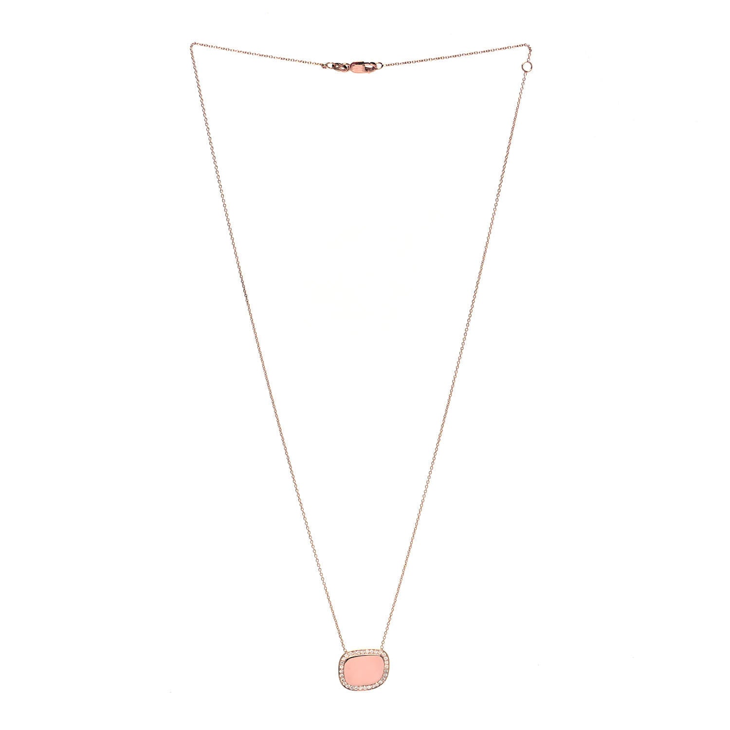Roberto Coin 18K Rose Gold Diamond Amphibole Pendant Necklace 3 of 4