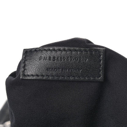 Saint Laurent Nubuck Crocodile Embossed Monogram Medium Niki Chain Satchel Black 7 of 10
