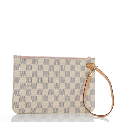 Louis Vuitton Damier Azur Neverfull MM GM Pochette Rose Ballerine 3 of 7