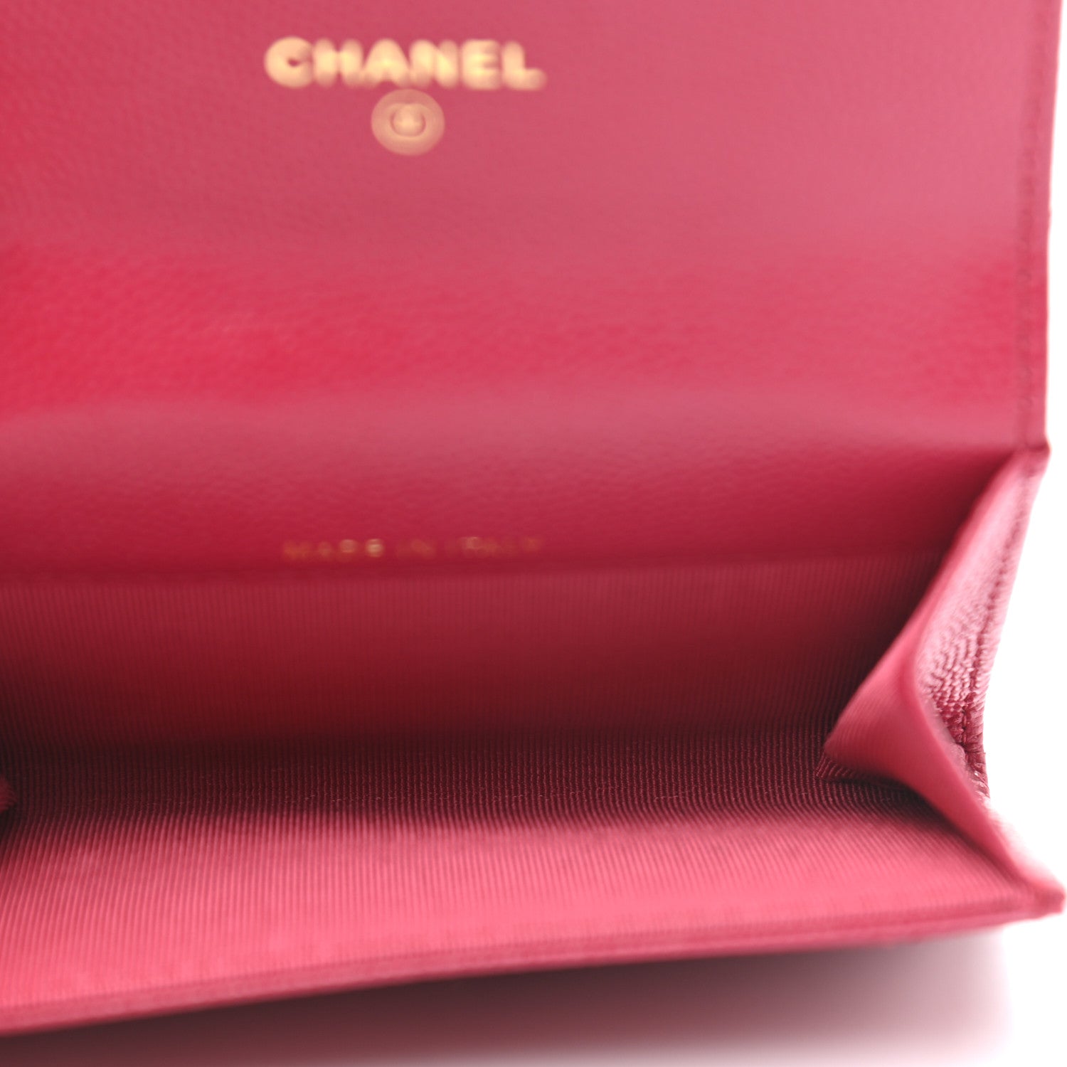 Chanel Caviar Quilted Flap Card Holder Wallet Dark Pink 7 of 11