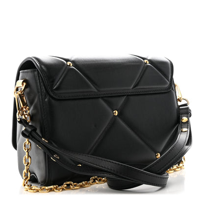 Louis Vuitton Lambskin Quilted Twist MM Black 4 of 10