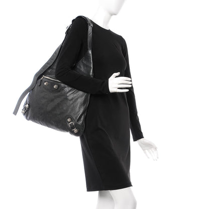 Balenciaga Chevre Giant 21 Silver Hardware Besace Hobo Black 2 of 10