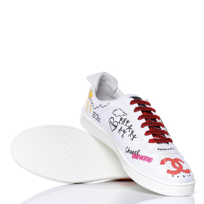 Chanel x Pharrell Williams Mens Calfskin Sneakers 45 White 16 of 17