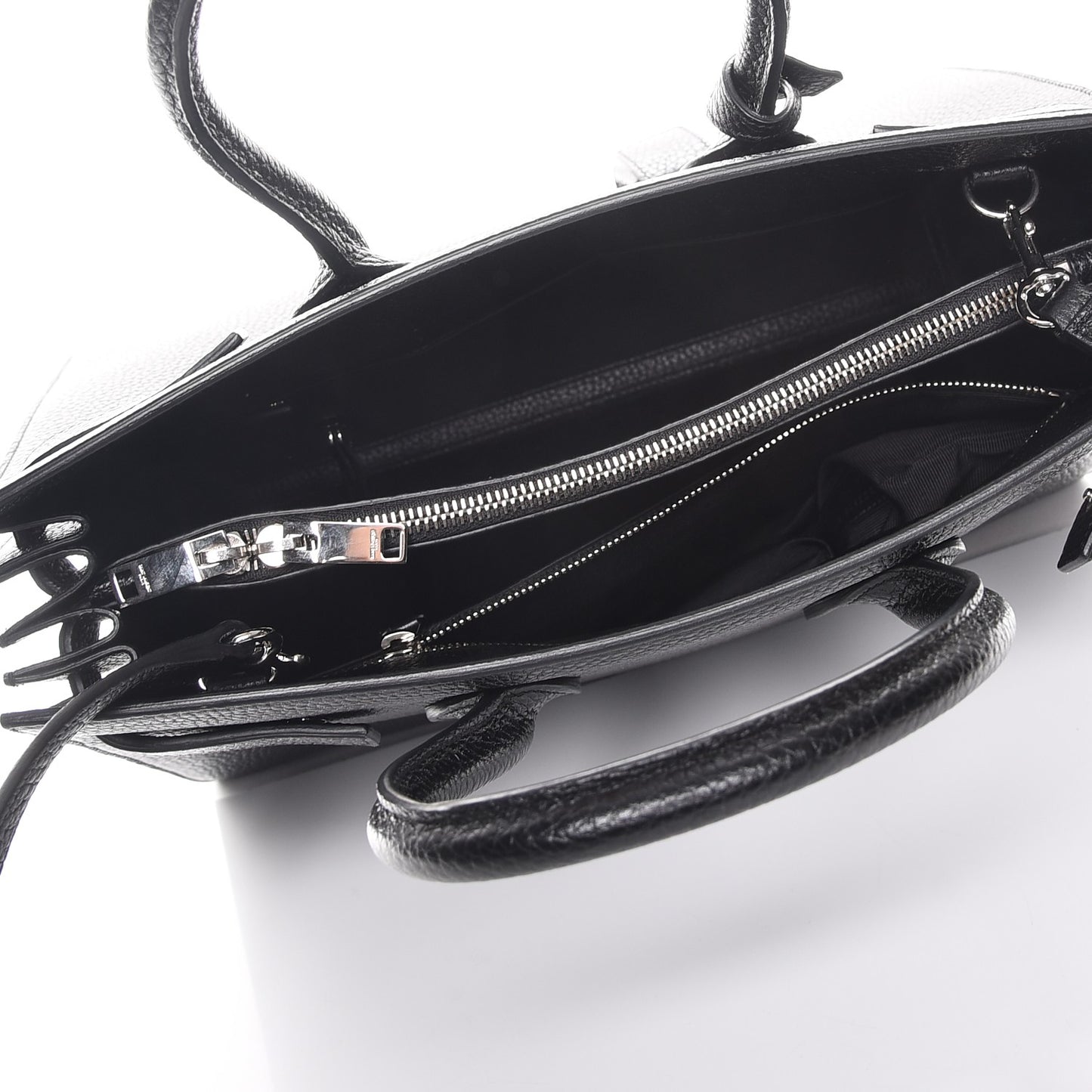 Grained Calfskin Small Sac De Jour Black