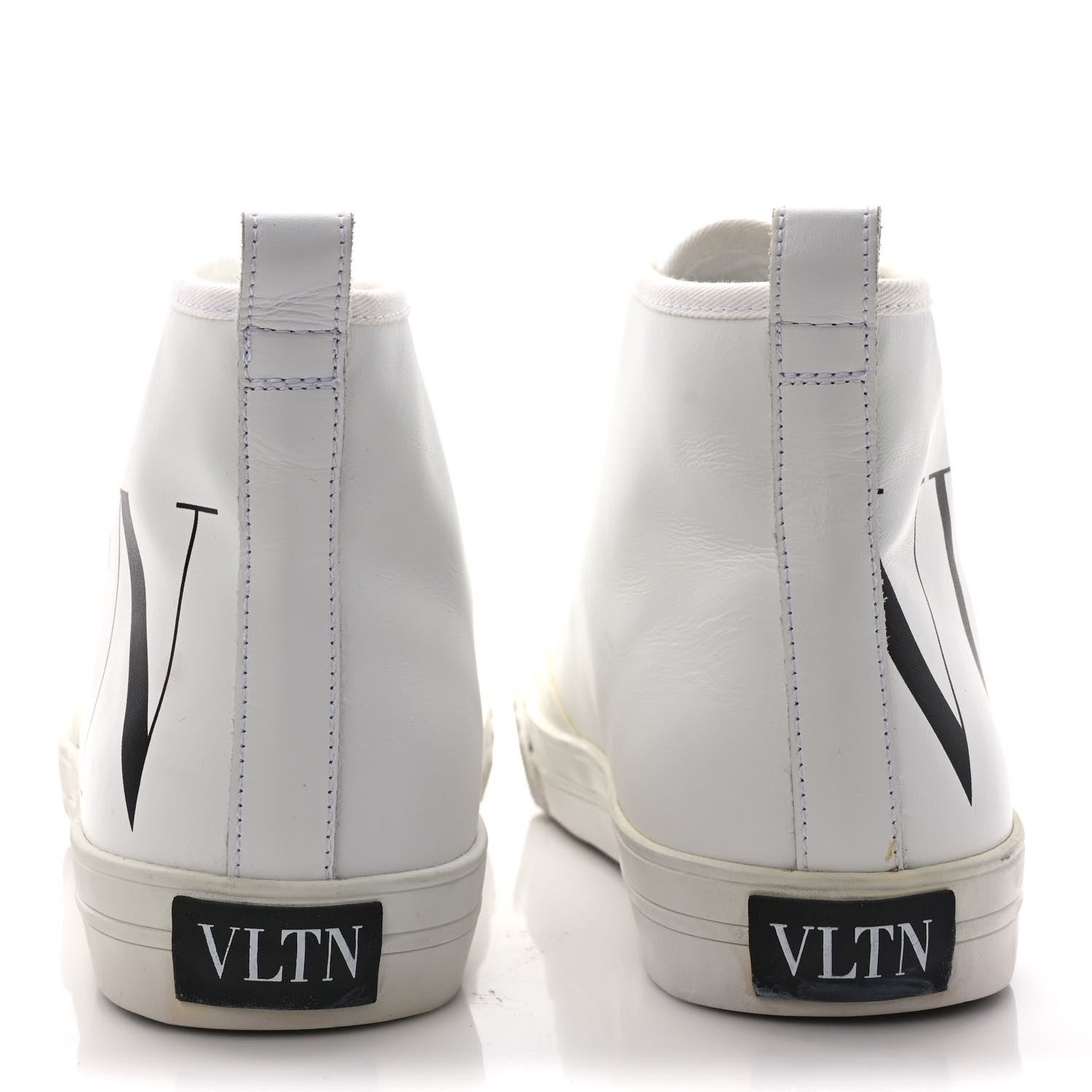 Valentino Garavani Calfskin VLTN High Top Sneakers 41.5 White 5 of 9