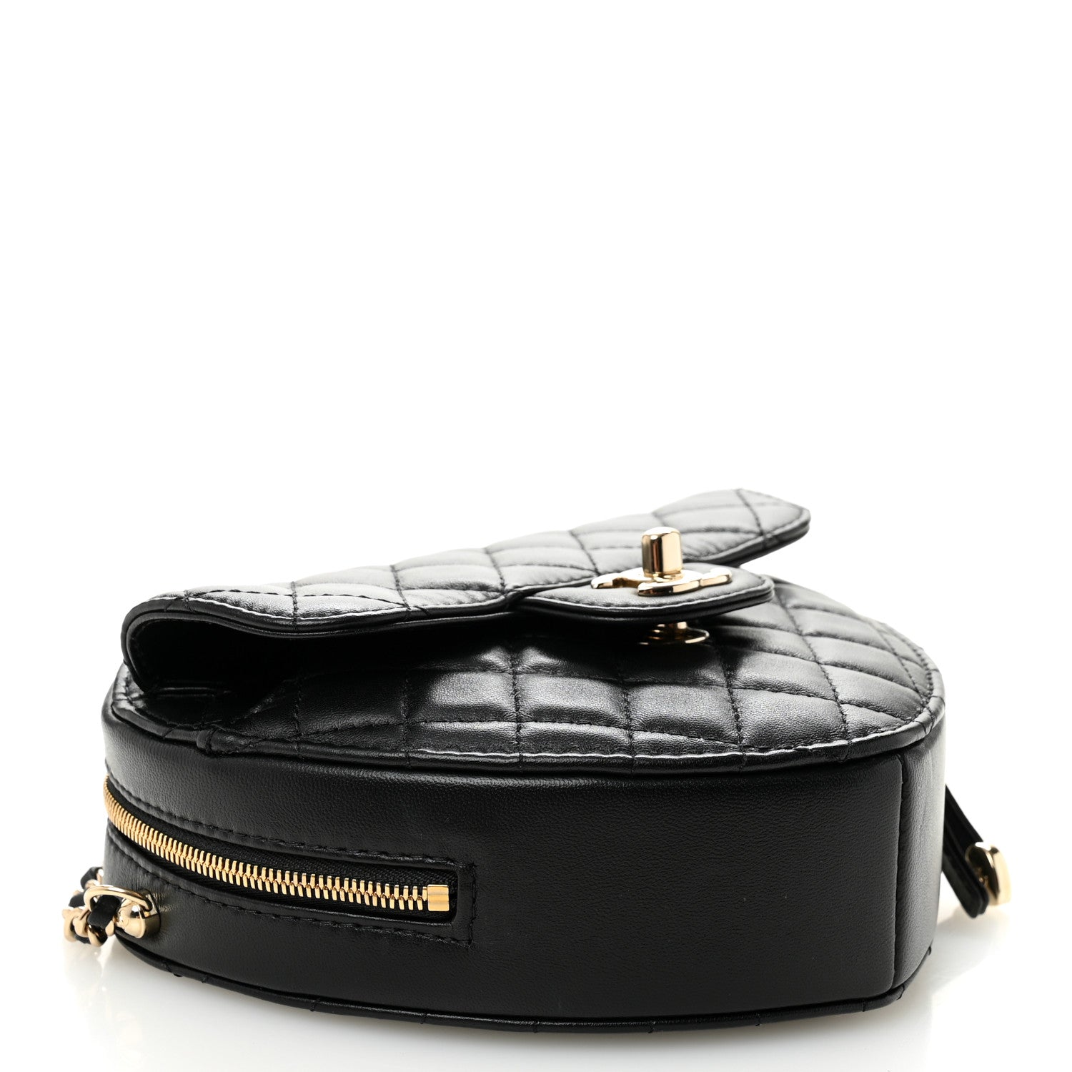 Chanel Lambskin Quilted CC In Love Heart Bag Black 4 of 10