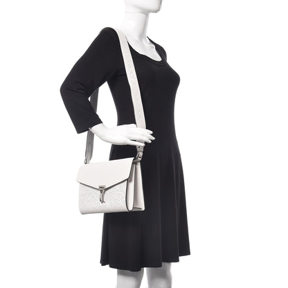Burberry Calfskin Perforated Small Macken Crossbody Bag White 2 of 11