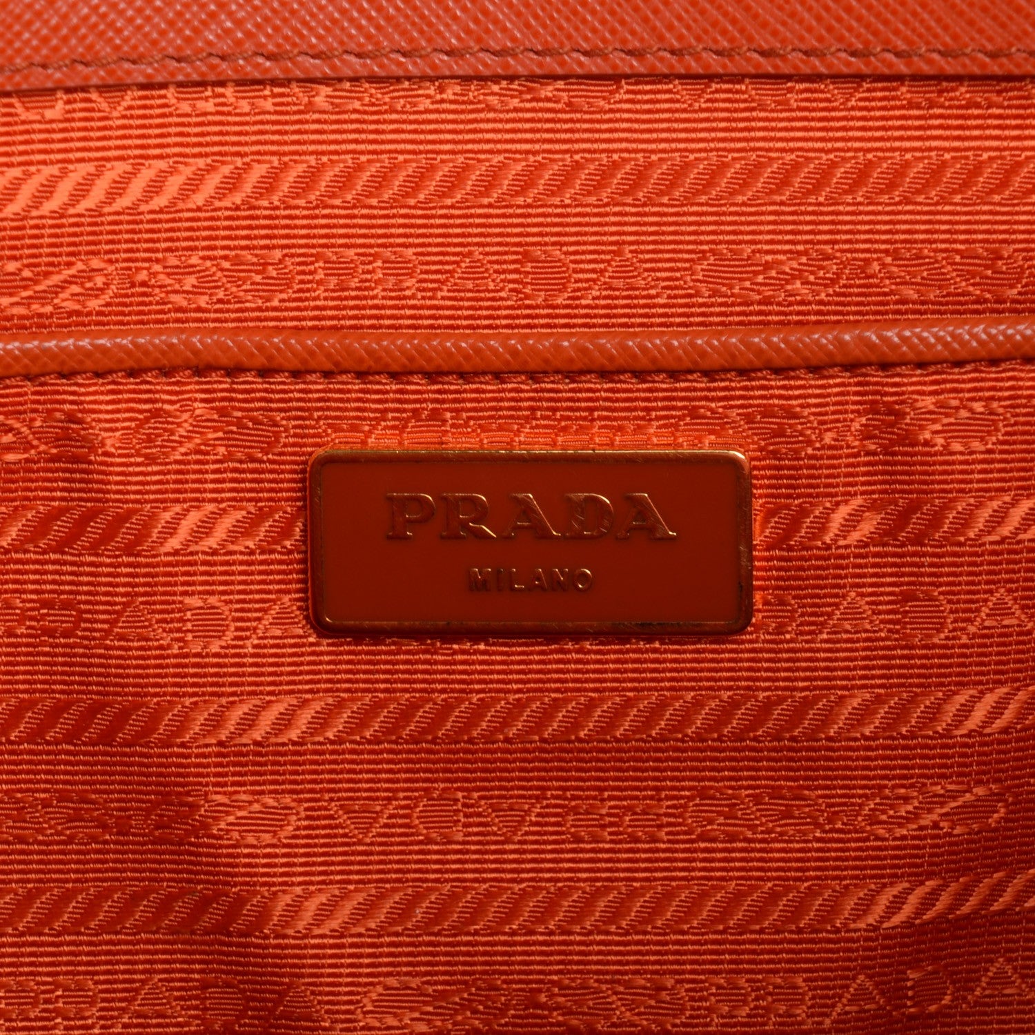 Prada Saffiano Large Galleria Double Zip Tote Papaya 9 of 11