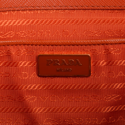 Prada Saffiano Large Galleria Double Zip Tote Papaya 9 of 11