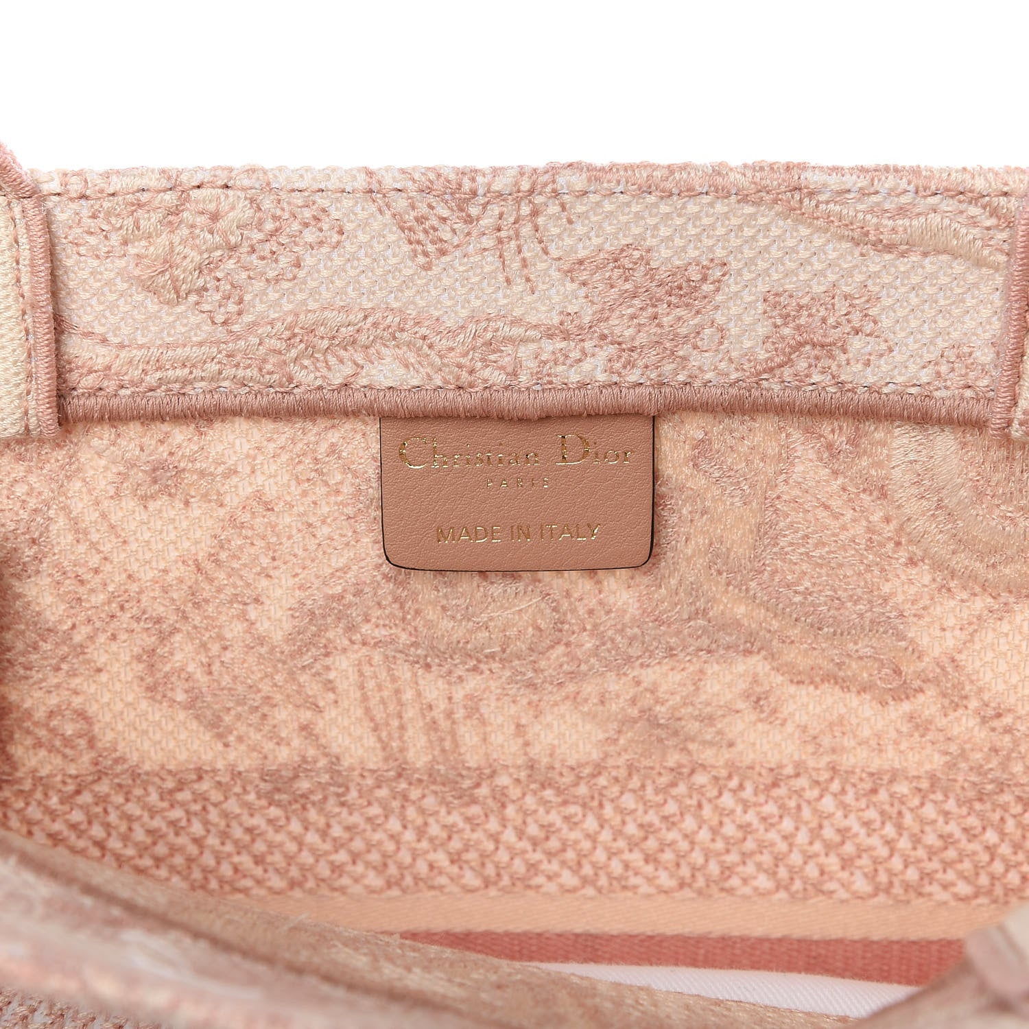 Christian Dior Canvas Embroidered Medium Dioriviera Toile De Jouy Book Tote Rose 5 of 9