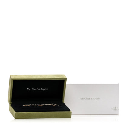 Van Cleef & Arpels 18K Yellow Gold Black Onyx 5 Motifs Vintage Alhambra Bracelet 2 of 5